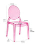 Chivari Fuchsia Clear Resin Oval Back Sophia Ghost Chair CGSRFU-ZG-T
