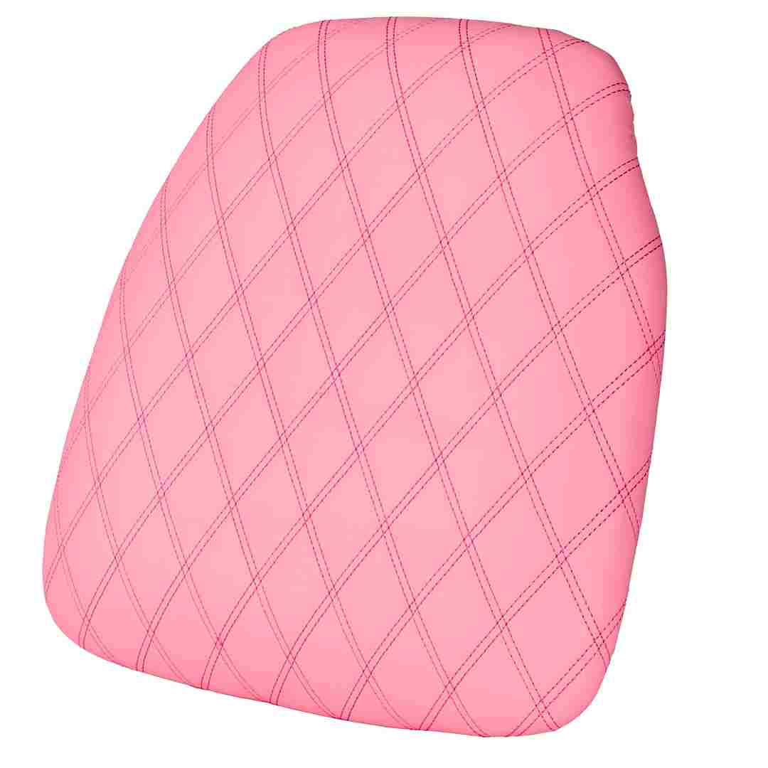 Chivari Pink Vinyl Panel Back Chiavari Cushion with Bentley Stitching and SlipNot™ Technology CUSHPANVINBENTP-A