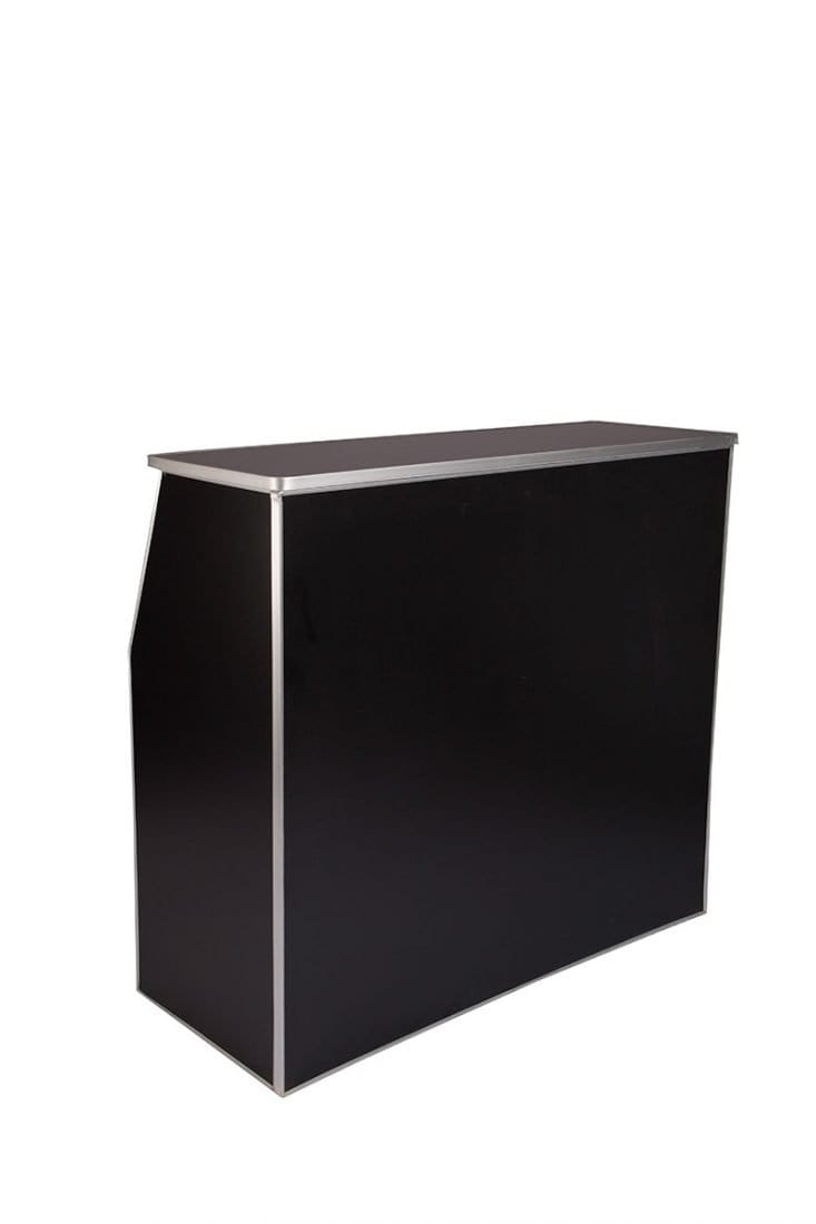 Chivari Black 42" Tall 48" Wide Portable Folding Bar BAR-FOLD-48-BLACK-AX-T
