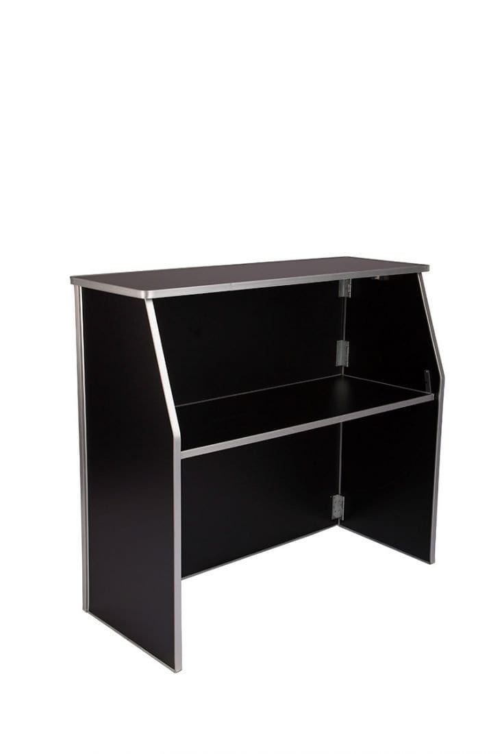 Chivari Black 42" Tall 48" Wide Portable Folding Bar BAR-FOLD-48-BLACK-AX-T