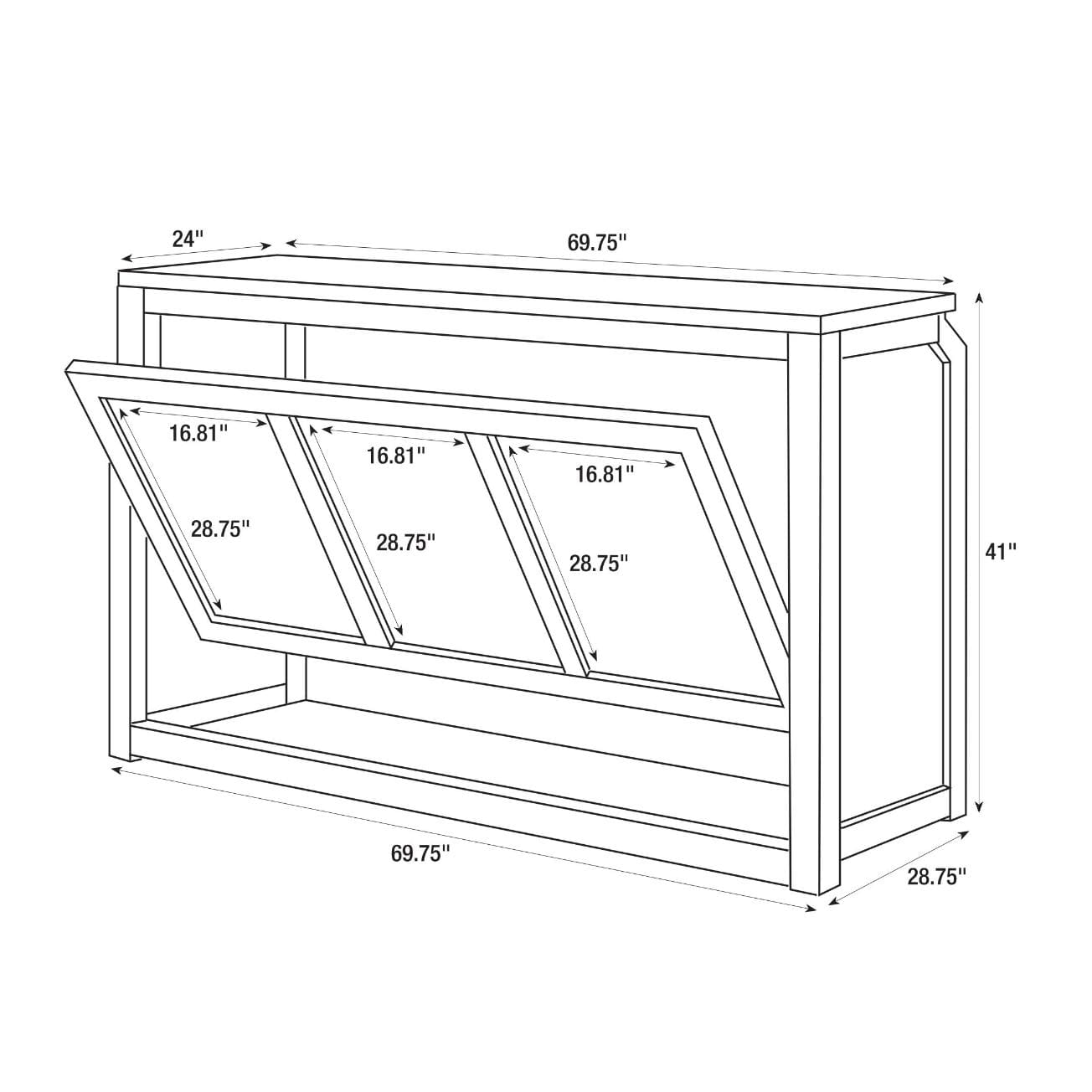Chivari 6' White Portable Folding Bar with HPL Reversible Front, Flush Top & Shelf BAR-FOLD-72KITFL-WHT-AX-T