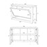 Chivari 6' White Portable Folding Bar with HPL Reversible Front, Flush Top & Shelf BAR-FOLD-72KITFL-WHT-AX-T