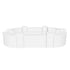 50' White Portable Folding Bar - 11 Piece Set Three Panel Front - Long Island