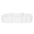 50' White Portable Folding Bar - 11 Piece Set Single Panel Front - Long Island