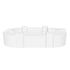 50' White Portable Folding Bar - 11 Piece Set Three Panel Front - Long Island