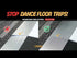 16' x 16' Black Portable Dance Floor with Gold Edge Trim