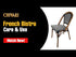 White and Beige French Bistro Patio Dining Chair