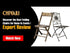 Slatted Wood Folding Chair in Natural, 1942 Style