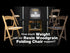 Fruitwood Resin WoodGrain™ Folding Chair with Tan Cushion