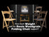 Fruitwood Resin WoodGrain™ Folding Chair with Tan Cushion