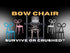 Black Resin Bow Chair with Round Seat