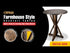 36" (3 Foot) Black Round Farm Cocktail Table Some Assembly Required