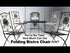 Antique White Barcelona Bistro Folding Chair