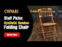 Synthetic Bamboo Folding Chair with Steel Skeleton™ Frame