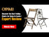 Slatted Wood Folding Chair in Natural, 1942 Style