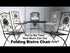 Rustic Matte Black Barcelona Bistro Folding Chair