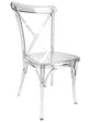 Chivari Clear Resin ProClear™ Cross Back Chair CXRCLR-ZG-T