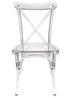 Chivari Clear Resin ProClear™ Cross Back Chair CXRCLR-ZG-T