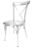 Chivari Clear Resin ProClear™ Cross Back Chair CXRCLR-ZG-T