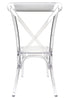 Chivari Clear Resin ProClear™ Cross Back Chair CXRCLR-ZG-T