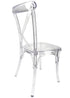 Chivari Clear Resin ProClear™ Cross Back Chair CXRCLR-ZG-T