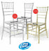 Chivari Clear Resin Pro-Clear Chiavari Chair 4 Chair Bundle Some Assembly Required CCRC-U-ZG-T-4