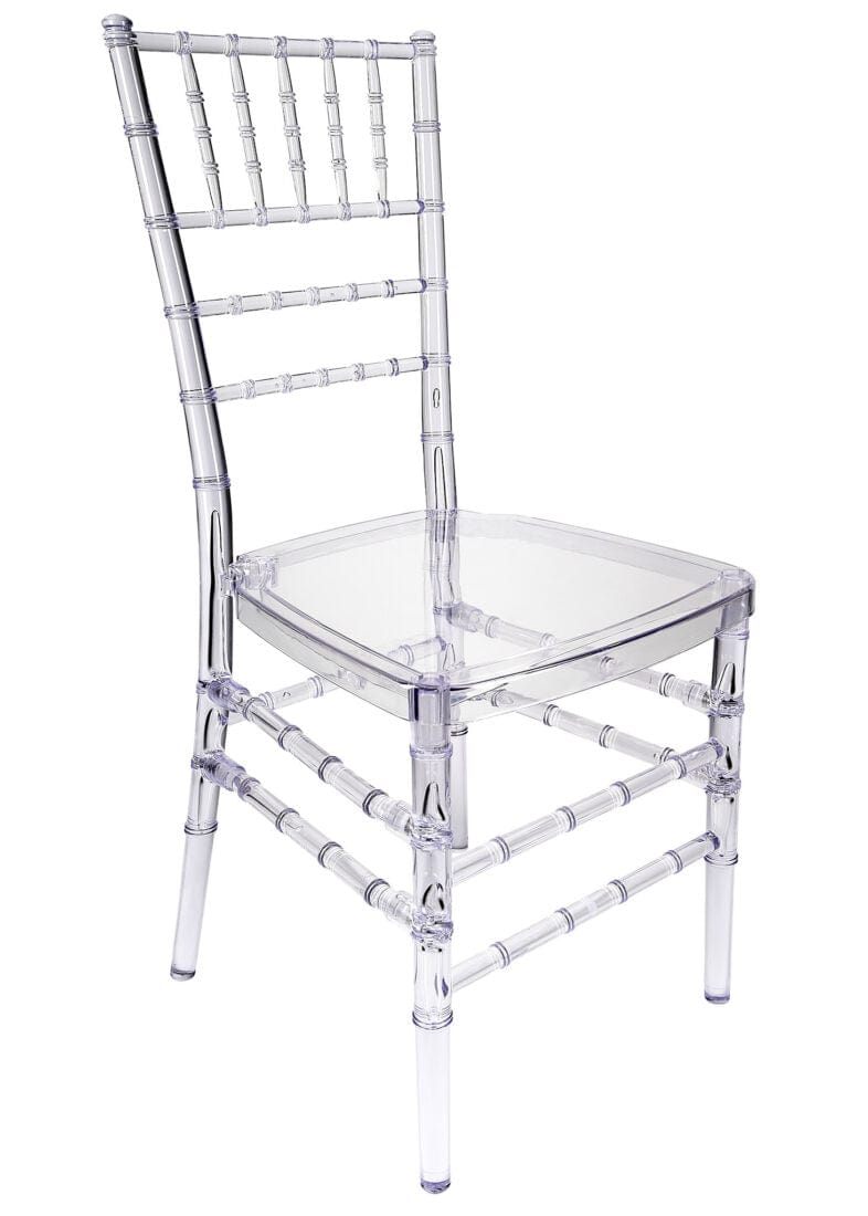 Chivari Clear Resin Pro-Clear Chiavari Chair 4 Chair Bundle Some Assembly Required CCRC-U-ZG-T-4