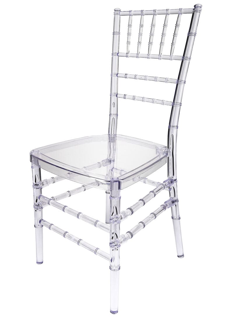 Chivari Clear Resin Pro-Clear Chiavari Chair 4 Chair Bundle Some Assembly Required CCRC-U-ZG-T-4