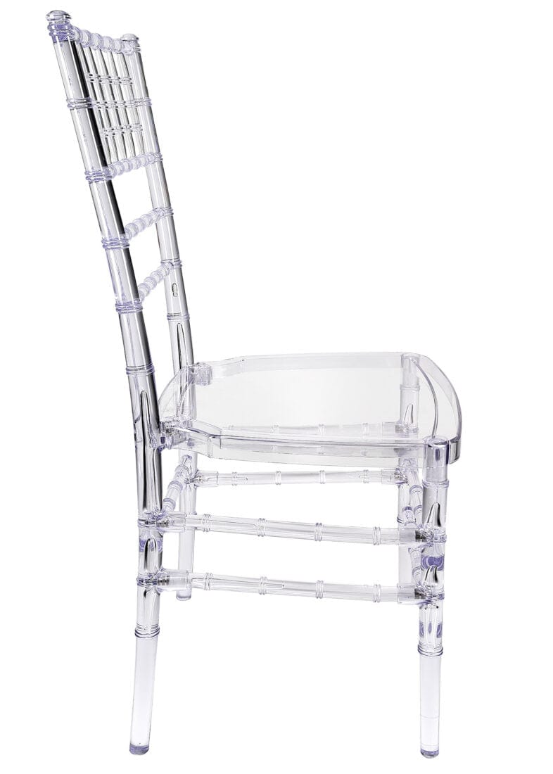 Chivari Clear Resin Pro-Clear Chiavari Chair 4 Chair Bundle Some Assembly Required CCRC-U-ZG-T-4
