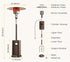 Chivari Gray Propane Standing Patio Outdoor Heater 41000 BTU HEAT-PAT41KBTU-GRY