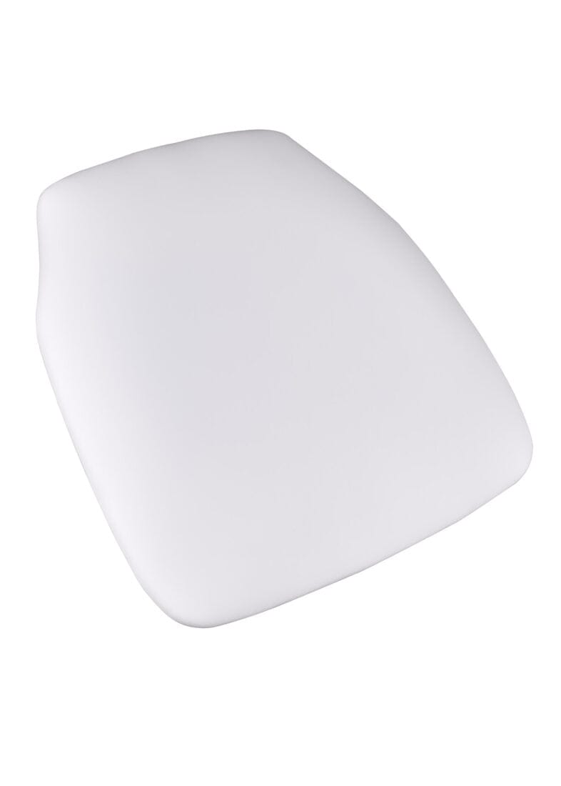 Chivari Pure White 1.75" Vinyl Panel Back Chiavari Cushion with SlipNot™ Technology CUSHPANVINPRWHI-SPNT-AX