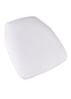 Chivari Pure White 1.75" Vinyl Panel Back Chiavari Cushion with SlipNot™ Technology CUSHPANVINPRWHI-SPNT-AX