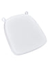 Chivari Pure White 2.0" Thick Vinyl Chiavari Chair Cushion CUSHSTRAPVINPRWHI-PVC-AX-T