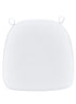 Chivari Pure White 2.0" Thick Vinyl Chiavari Chair Cushion CUSHSTRAPVINPRWHI-PVC-AX-T