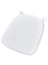 Chivari Pure White 2.0" Thick Vinyl Chiavari Chair Cushion CUSHSTRAPVINPRWHI-PVC-AX-T