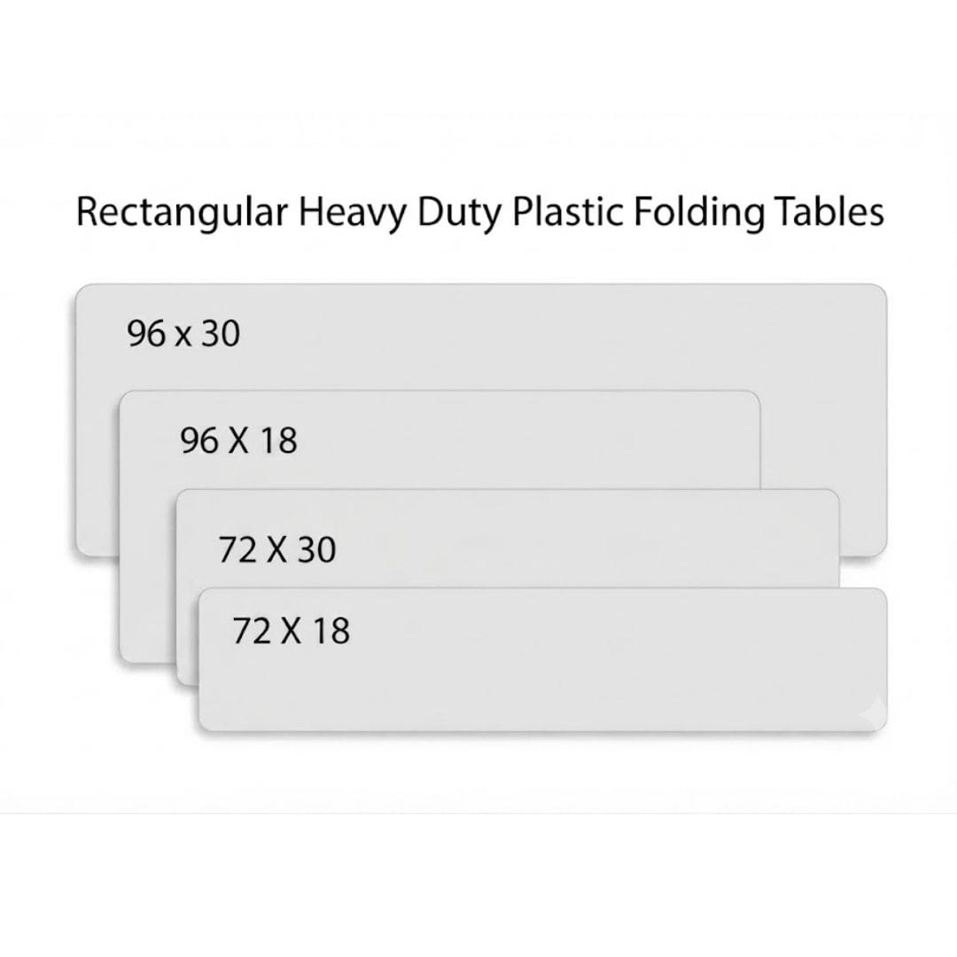 Chivari 72" x 18" (6 Foot) Rectangle Plastic Folding Table TPLSRT7218-LFT