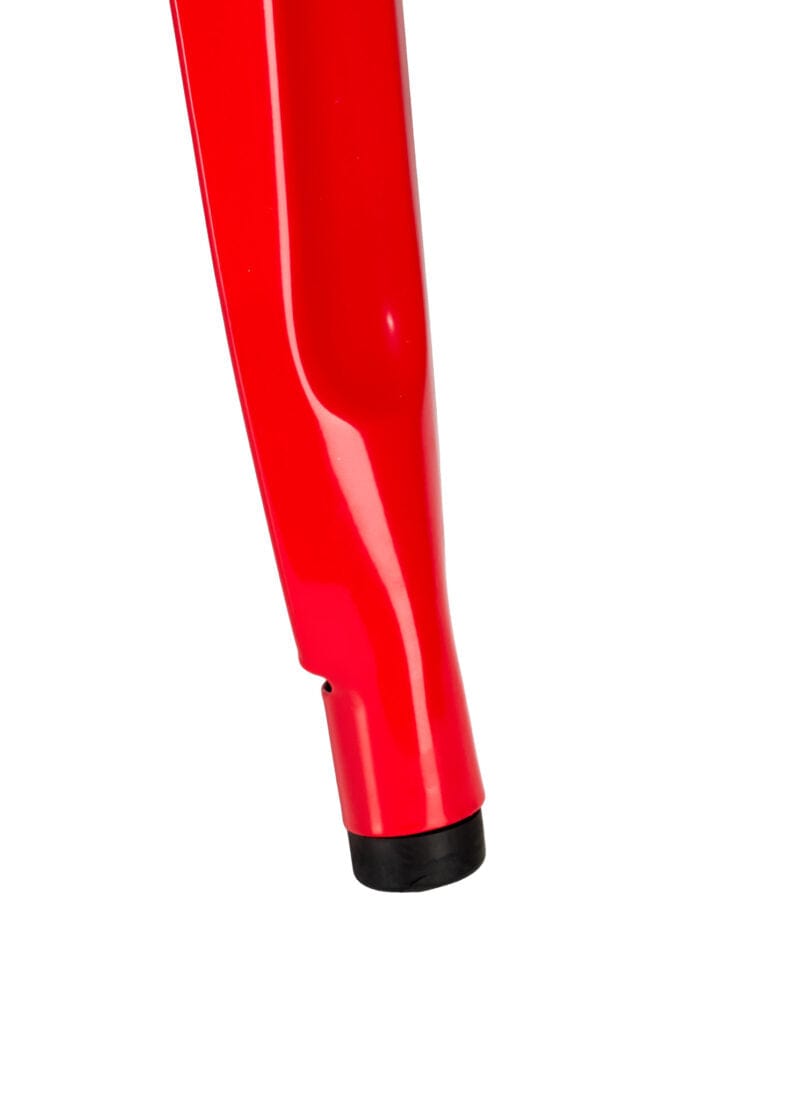 Chivari Red Hi Gloss Tolix Style Metal Stool BTMR-AX-T