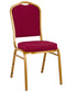 Chivari Red Fabric with Gold Dots on Gold Frame Crown Banquet Chair CQCFRD-ZF-T