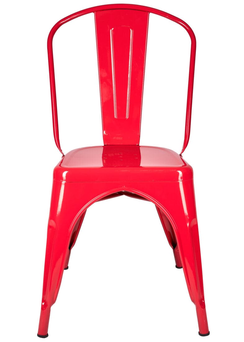 Chivari Red Hi Gloss Tolix Style Metal Chair CTMR-AX-T