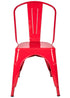 Chivari Red Hi Gloss Tolix Style Metal Chair CTMR-AX-T