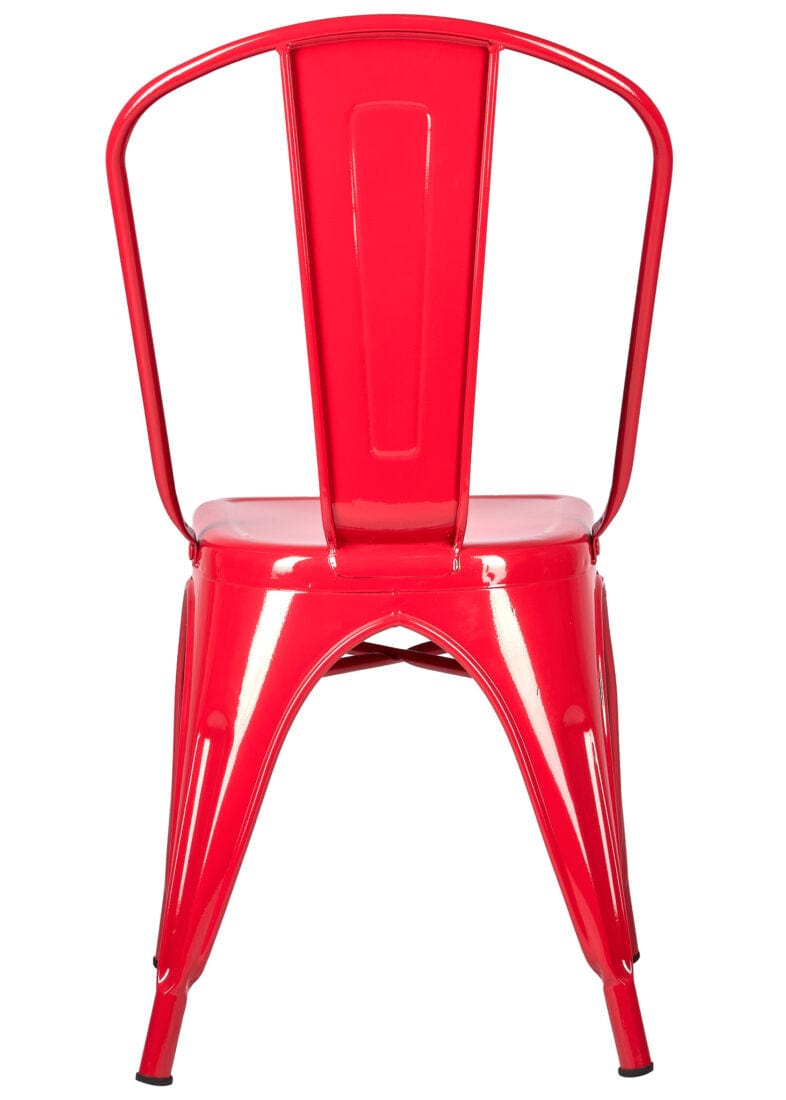Chivari Red Hi Gloss Tolix Style Metal Chair CTMR-AX-T