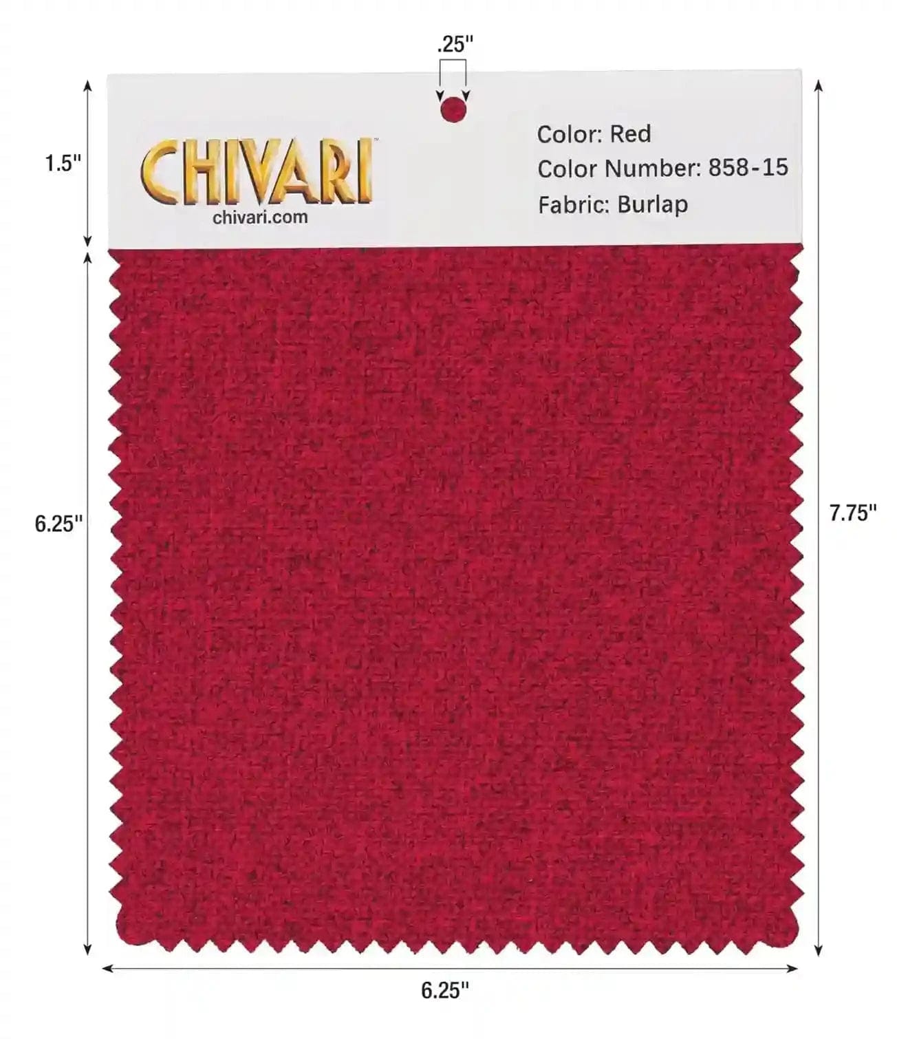 Chivari World’s Best Cushion Fabric Swatch – Red SW-B-RD-A