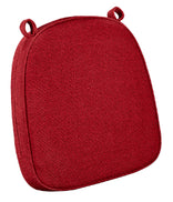 Red with Red Piping 2.5" Thick Chair Cushion - World's Best Cushions