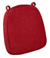 Chivari Red with Red Piping 2.5" Thick Chair Cushion - World's Best Cushions CUSHBST-RR-AX-T