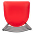 Chivari Ladder Back Bar Stool with Silver Frame and Red Vinyl Seat BLMSVR-ZF-KT