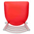 Chivari Ladder Back Restaurant Chair with Silver Frame and Red Vinyl Seat CLMSVR-ZF-KT