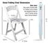 Chivari White Resin Folding Chair CFRW-X-AX-T