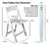 Chivari White SuperResin™ Folding Chair with Stainless Steel Hardware CFRWS-AX-T