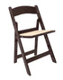 Chivari Fruitwood Resin Folding Chair with Tan Cushion CFRF-TAN-AX-T