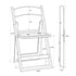 ChairMates Black Grass and Sand Series Resin Folding Chair with Black Vinyl Cushion and Stainless Steel Hardware CFRBGS-AX-T